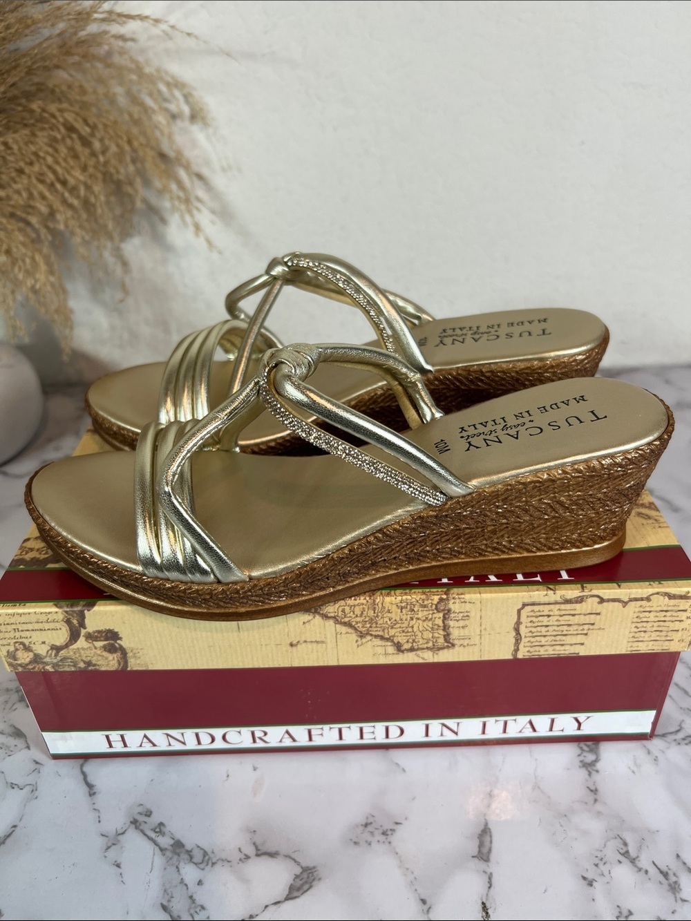 Easy Street Elvera Wedges Sandals Size 10M